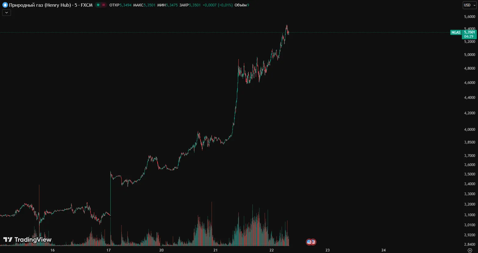 Продолжается ралли в газа США: Цены взлетели на 60%